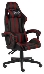 VidaXL Sedia da gioco in ecopelle nera e rosso vino