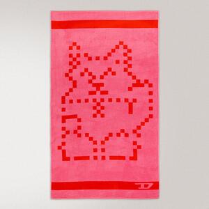 Telo Mare 100X180 Pixel Toys 2 PINK/RED Cotone Caleffi