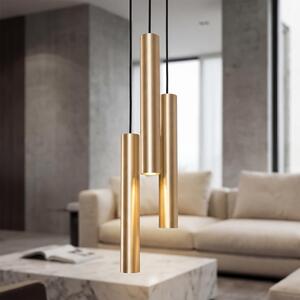 Lampada a sospensione in ottone a 3 luci GU10 orientabile soggiorno sala da pranzo cucina