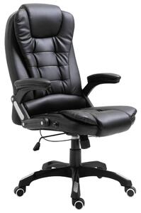 VidaXL Sedia da ufficio in Pelle finta nera