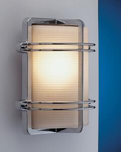 Lampada da parete cromata angolare IP54 marittima in vero vetro d'ottone TOMASO lampada da esterno porta d'ingresso parete esterna