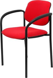 Sedia - Sedia da ufficio, sedia per riunioni - Ideale per il lavoro da casa, confortevole - Altezza regolabile - 52 x 62 x 82 cm - Rossa