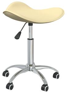 VidaXL Sedia da ufficio in Pelle finta crema