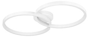 Plafoniera Minimal Amandolo Alluminio Bianco Luce Led Integrato 19,5W