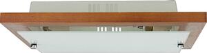 Plafoniera in legno vetro quadrato L: 37 cm H: 6,5 cm piatto 2x E27 Moderna lampada da soffitto soggiorno corridoio