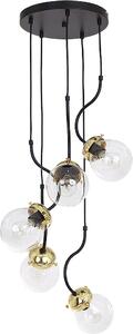 Lampada a sospensione vintage "Natan" in ottone vetro metallo a 5 luci lampada a sospensione soggiorno sala da pranzo tavolo da pranzo