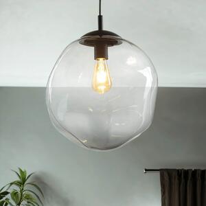 Lampada a sospensione in vetro grigio nero E27 Ø 40 cm Lampada a sospensione per tavolo da pranzo