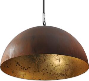 Lampada a sospensione grande Ø 100 cm marrone oro E27 metallo design industriale