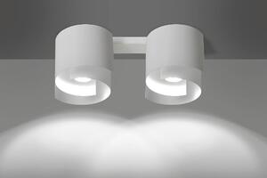 Plafoniera metallo bianco 2x GU10 40 cm di larghezza lampada da soffitto design moderno soggiorno corridoio