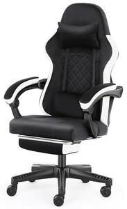 Sedia ergonomica - Sedia da ufficio, sedia da gaming - Comfortevole per lavorare - Con poggiapiedi - Altezza 116 cm - Colore nero