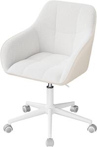 Sedia da ufficio - Sedia girevole - Sedia per scrivania - Seduta confortevole - Schienale ergonomico - Capacità di carico: 150 kg - Colore: crema grigio