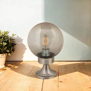 Luce da patio in vero ottone nichel H:30cm Ø20cm classica rotonda elegante VERIA luce da esterno patio
