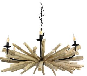 Lampada a sospensione di design in metallo driftwood unico fatto a mano luce a sospensione driftwood tavolo da pranzo soggiorno