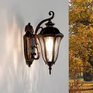 Lampada da esterno rustica FLORENZ in nero oro antico IP44 lampada da parete esterna casa giardino