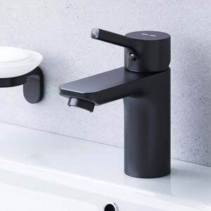 AM.PM Rubinetto da bagno nero opaco, rubinetto per lavabo, rubinetteria da bagno, miscelatore, rubinetto per lavabo, miscelatore monocomando da bagno