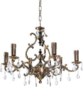 Lampadario a sospensione in bronzo E14 in ottone massiccio Art Nouveau