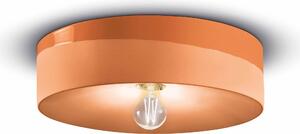Plafoniera in Vetroceramica E27 D: 40 cm arancione rotonda design retrò in Vetroceramica