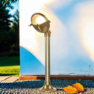 Lampada da terra in ottone per esterni H:58cm Design marittimo resistente alle intemperie IP54 Luce da esterno Luce da giardino