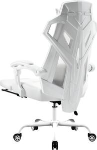 Sedia da ufficio ergonomica - Sedia girevole, confortevole - Adatta per lavorare a lungo - Schienale in rete - Portata massima: 150 kg - Colore: bianco