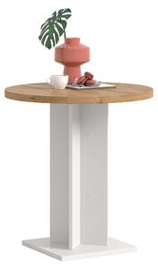 Xonox.home Tavolo da pranzo Gustav bianco/ finitura rovere Artisan L/A/P: 70x76x70 cm