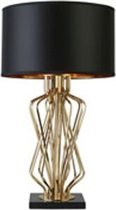 Lampada da comodino in metallo rotonda Ø 42 cm 72 cm di altezza in oro nero E27 lampada da tavolo moderna