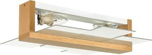 Plafoniera moderna (L43cm, L43cm, 2 luci, moderna, artistica, trasparente) Lampada per interni Luce per corridoio Luce di design Luce di legno Lampada per soffitto