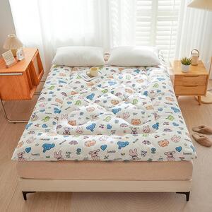Materasso futon in cotone - Materasso da pavimento per studenti - Comfortevole per dormire - Elastici - 200x220 cm - E