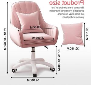 Sedia da ufficio - Sedia da lavoro - Sedia per computer - Lavorare comodamente - Schienale regolabile - Altezza: 85-97 cm - Rosa