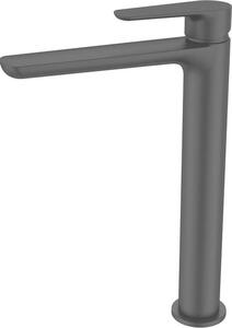 SAT MOOD Miscelatore monocomando per lavabo Altezza bocca 23,5 cm, nero opaco
