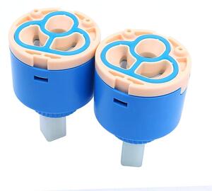Cartuccia per rubinetto in ceramica - 40 mm - Set da 2 pezzi - Per rubinetto da cucina e da bagno