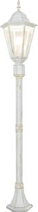BRISTOL Lampada da esterno bianco-oro con rilevatore di movimento E27 H:120 cm IP44 Illuminazione di sentieri da giardino