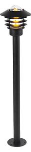 Lampada da esterno moderna, nera, 100 cm, IP44, PraTo