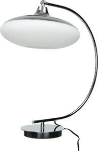 Lampada da tavolo bianco cromo E27 45 cm lampada da tavolo in vetro