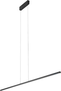 Lampada a sospensione Alluminio Metallo LED H: max. 160 cm Nero allungato luce bianca neutra 4000 K 1700 lm Moderno