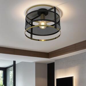 Plafoniera oro nero E27 Ø 30 cm metallo plafoniera moderna