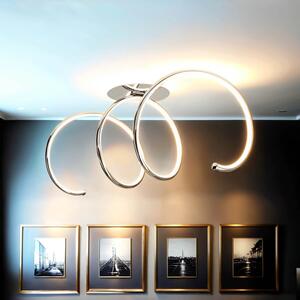 Plafoniera LED cromo 2300 lm 3000 K luminosa soggiorno sala da pranzo lampada da soffitto
