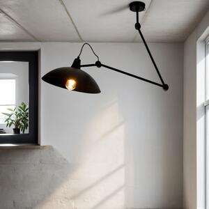 Lampada da soffitto soggiorno lampada da soggiorno in metallo nero regolabile in altezza giunti flessibili lampada da lettura soffitto