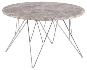 Tavolino Prunus Ø80cm in marmo marrone