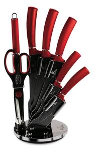 BerlingerHaus - Set di coltelli in acciaio inox su supporto 8 pz rosso
