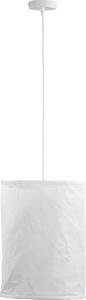 Lampada a sospensione bianca E27 paralume in tessuto Ø 30 cm moderno soggiorno camera da letto sospensione