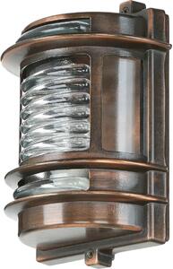 Applique da esterno GRACIA in ottone vetro E27 H: 22 cm IP64 antiruggine in rame antico lampada da esterno