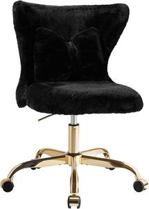 Sedia da ufficio con rotelle - Sedia girevole per ufficio - Comfortevole per lavorare - Altezza regolabile - Massimo 136 kg - Colore: nero