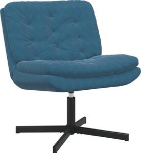 Poltrona Relax con Base Girevole Blu 63 x 75 x 76 cm Velluto