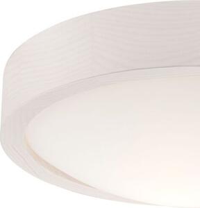 Plafoniera rotonda Ø 27 cm bianca in legno vetro abbagliante lampada da soffitto corridoio soggiorno