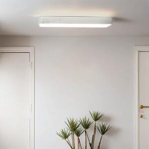 Plafoniera alluminio bianco 2 luci allungata 3000 K luce bianca calda 1700 lm Lampada da soffitto moderna