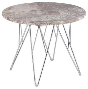Tavolino Prunus Ø55cm in marmo marrone