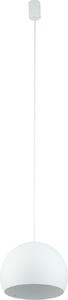 Lampada a sospensione in metallo GU10 rotonda Ø 27,5 cm H: max. 140 cm paralume sferico bianco design retrò
