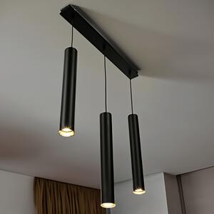 Lampada a sospensione 3 luci tavolo da pranzo sala da pranzo metallo nero cilindro sospensione