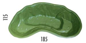 Laghetto Artificiale da Giardino 185x115x36 cm in Polietilene 270 Litri Verde