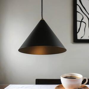 Luce a sospensione in metallo GU10 rotonda D: 20,5 cm H: max. 130 cm Nero Luce a sospensione dal design retrò
